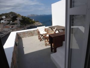 The terrace on the island of Hydra